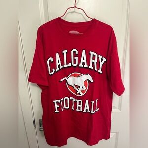 CFL Men's Red "Calgary Football" T-Shirt in size XL